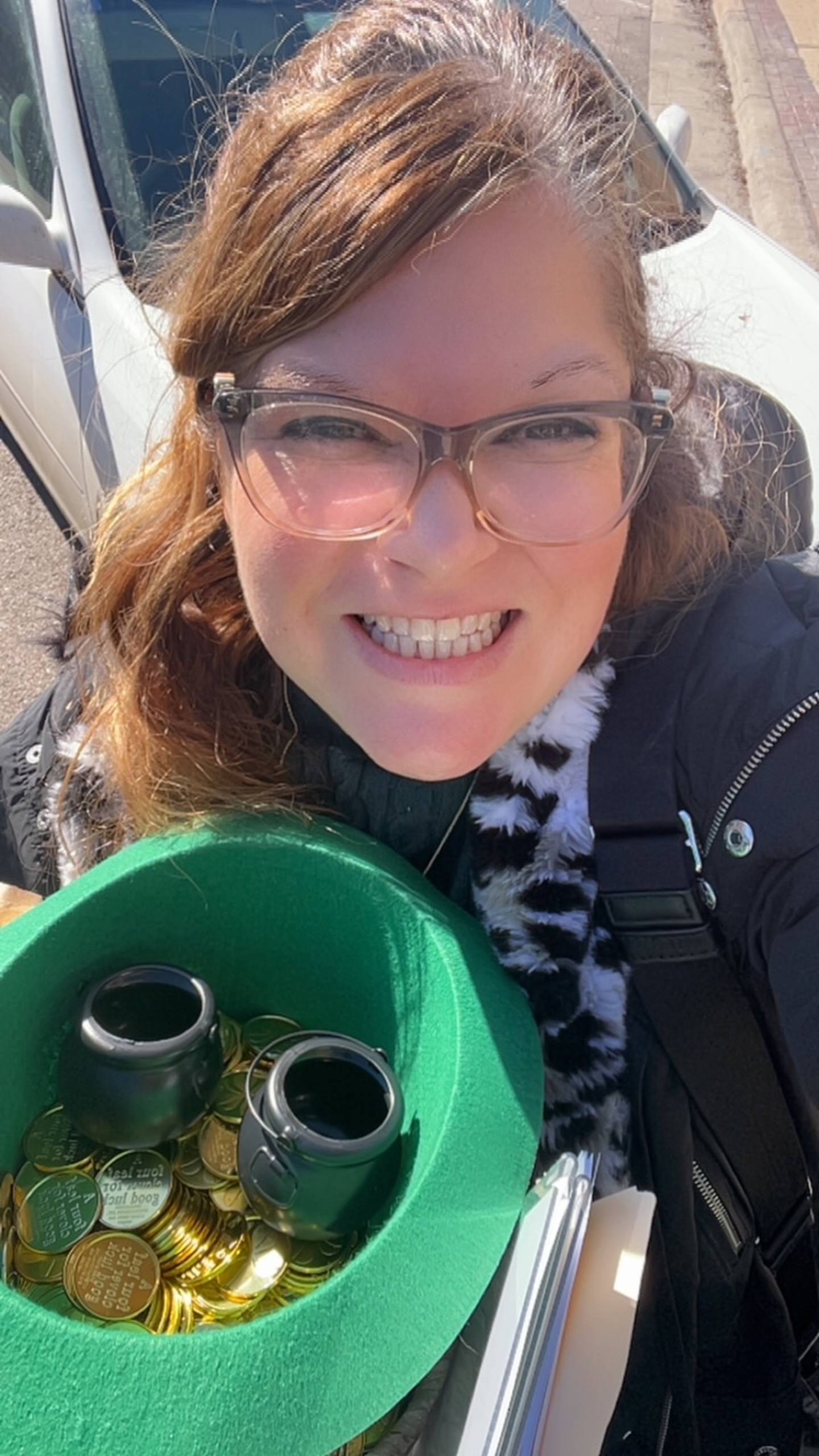 Kristen Cornelio organized the Lucky Charms Promotion through March 31 in downtown Geneva. Each purchase from 35 participating merchants results in a gold coin, three gold coins equals a raffle ticket for a prize drawing.