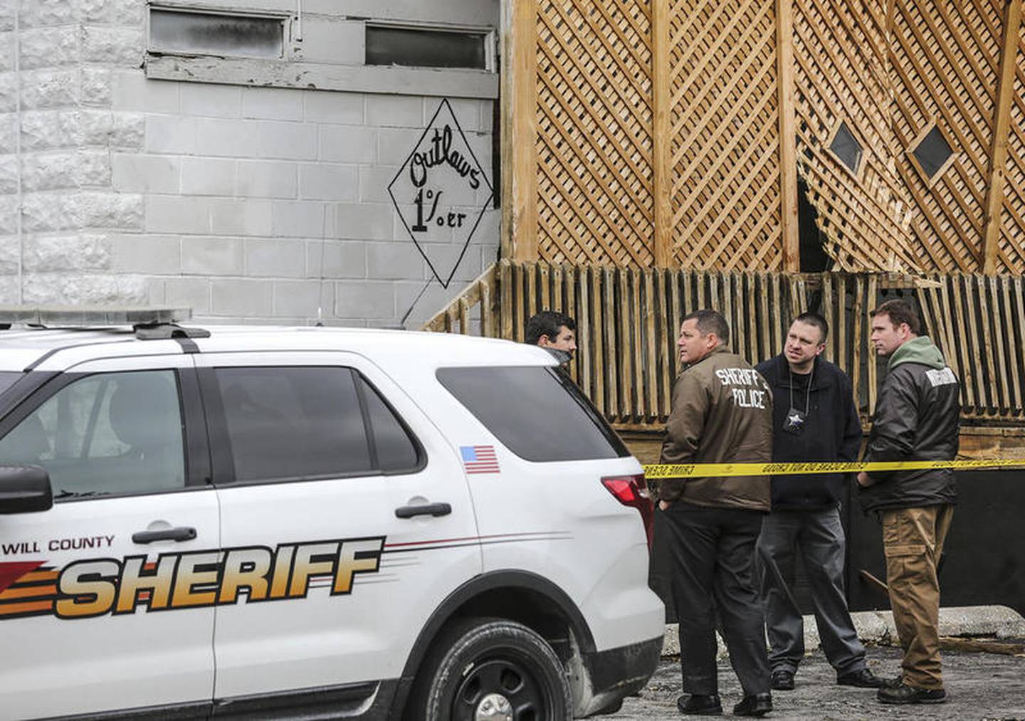 Will County investigators search the Outlaws Motorcycle Club's clubhouse Thursday after Kaitlyn Kearns, a 24-year-old bartender from Joliet, was found dead from a gunshot in a rural area of Kankakee County, according to a sheriff’s office news release.