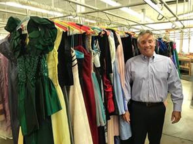 A picture of dresses collected during a previous drive.