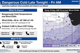 Wind chills could hit as low as -40 in northern Illinois as extreme cold grips region
