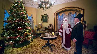 Holiday Decorations On Display At Reddick Mansion