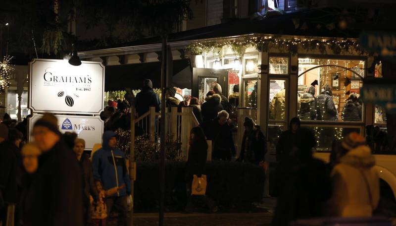 Graham’s Chocolate was jam packed during the annual Christmas Walk Friday, Dec. 6, 2024 in Geneva.