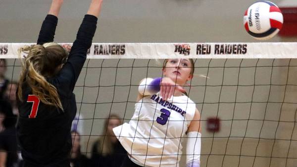 Photos: Hampshire vs. Huntley, FVC girls volleyball 