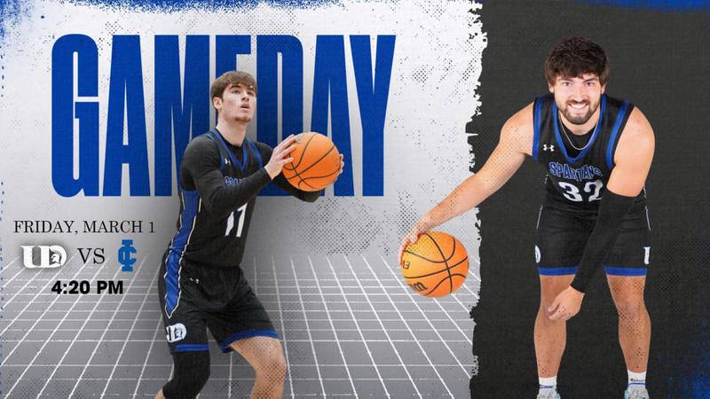 Grady Thompson (left) and the University of Dubuque Spartans will face Illinois College in the Div. 3 National Tournament at 4:30 p.m. Friday in St. Louis.