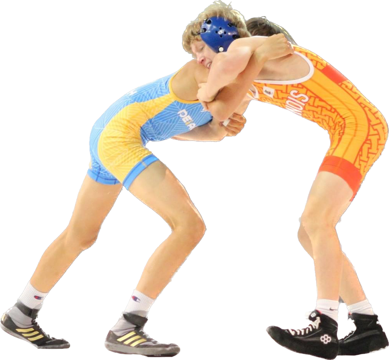 Augustus Swanson of Princeton wrestles for Team Illinois’ 16 U Greco Roman Fargo National Championships in Fargo, N.D. against Clifton Backhish of Deleware. He will be a sophomore at Princeton High School.