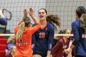 Sidney Hamaker, who led Oswego to record heights in senior year, is the girls volleyball Player of the Year