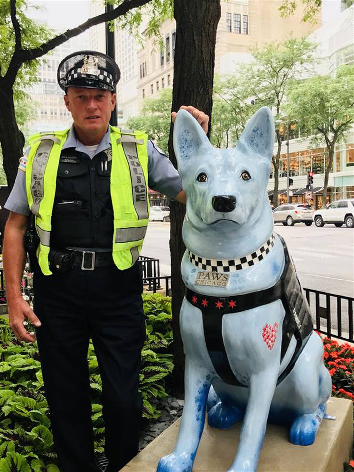 Retired Chicago police officer Lester Balaszek is the first patient to receive adaptive radiation therapy at City of Hope Chicago through a new therapy machine called Ethos.