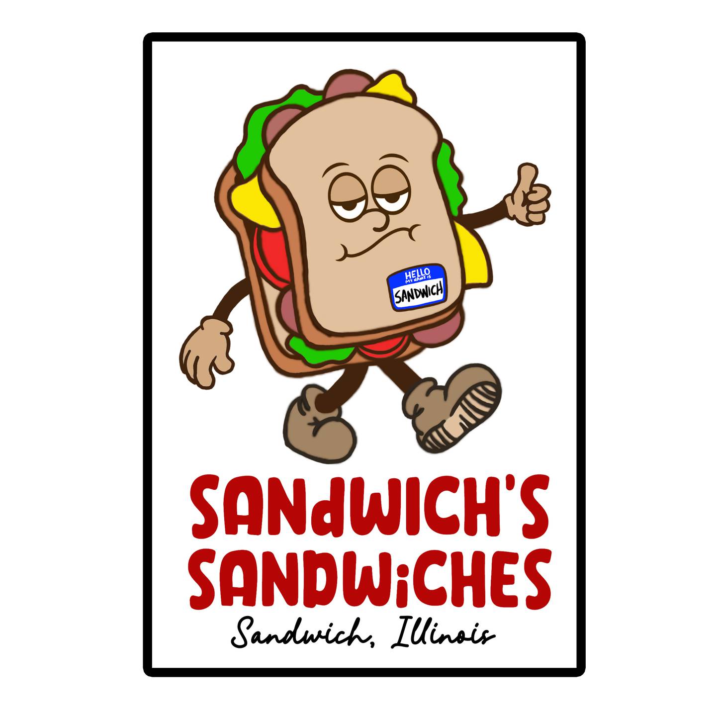 Tentative logo for Sandwich's Sandwiches, a prospective new restaurant in Sandwich. (Photo Provided)