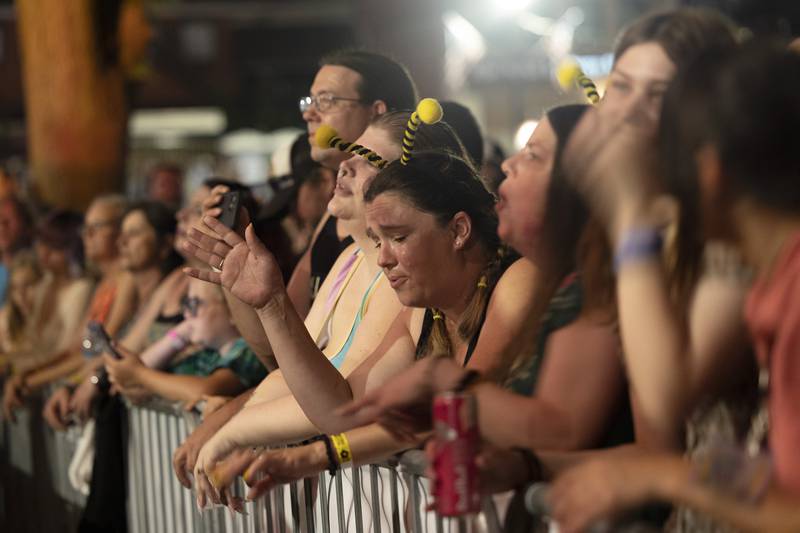 Blind Melon fans listen intently Thursday, July 3, 2025, as the popular 90’s band takes the main stage in Dixon. The crowds were deep with current and nostalgic fans enjoying their hard, often psychedelic brand of music.