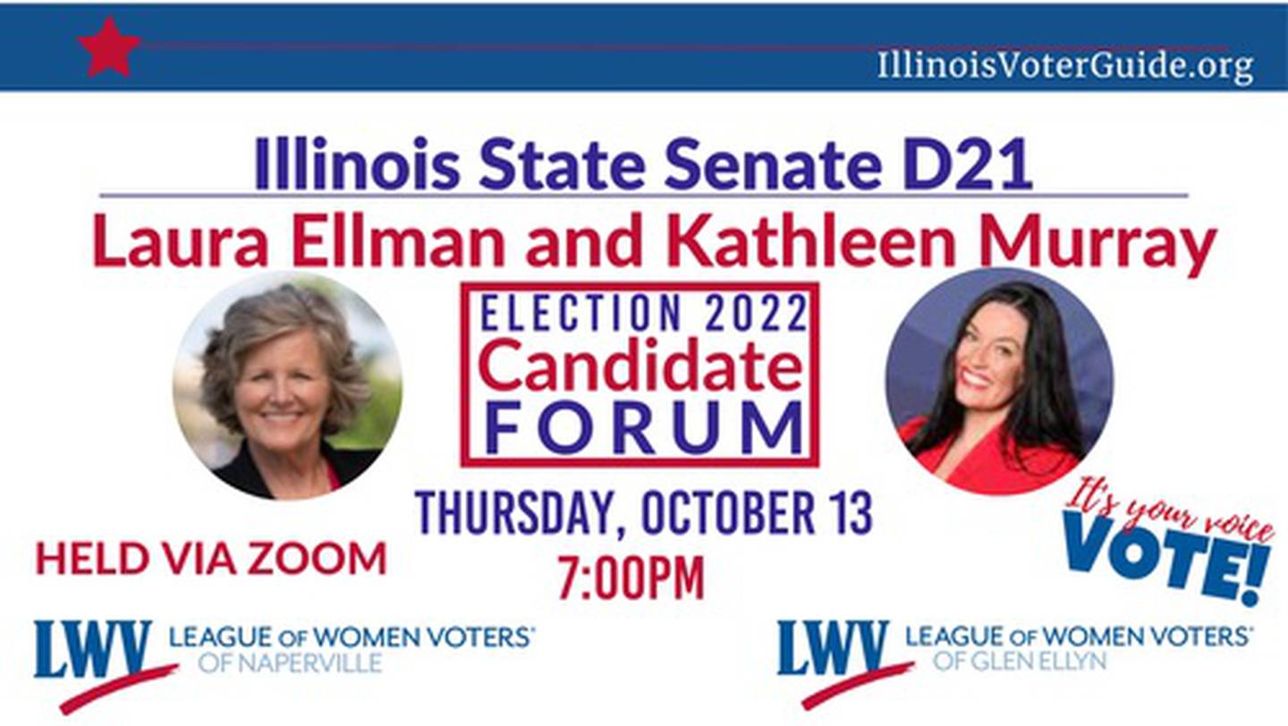 Candidate event announced by Glen Ellyn League of Women Voters.