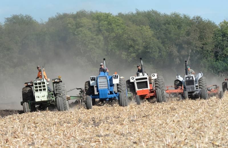 Muscle Tractor Plowing was just one of the demonstrations held during the Bos Bros. Historical Farm Old Fashioned Fall Harvest south of Erie on Springhill Road on Saturday, Sept. 21, 2024. In this demonstration, "muscle tractors" from the 1960s and 1970s pulled their plows alongside each other showcasing their mechanical muscle.