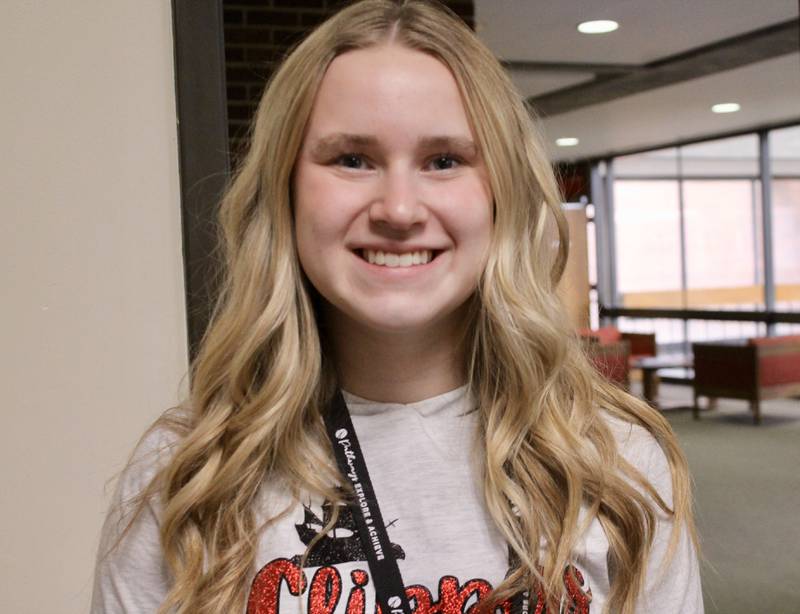 Elizabeth Clarida, a junior at Amboy High School, attends the Pathways Education Symposium on Friday, April 21, 2023 at Sauk Valley Community College.