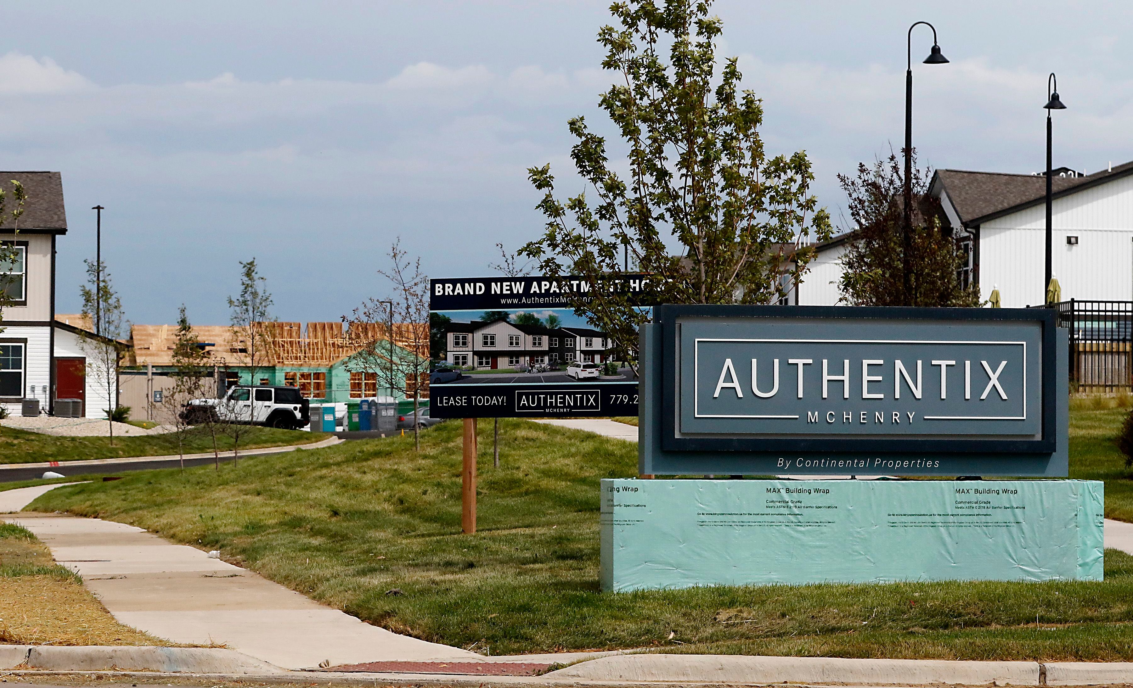 Work continues on Continental Properties' 288 unit Authentix McHenry apartment community at 3415 Blake Road, in McHenry, on Wednesday, August 3, 2022. their newest apartment community.