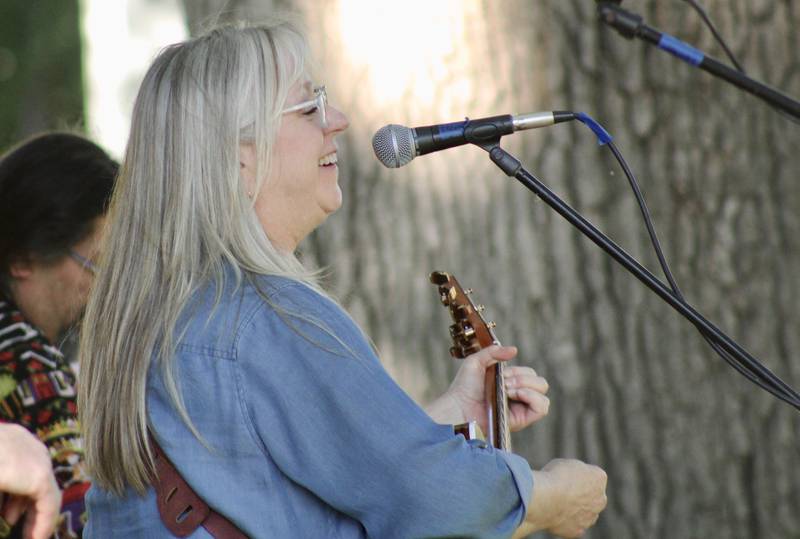 Kathy Cecchetti and the Acoustic Circus performed Friday evening at John Dixon Park in Dixon as the first of the summer concert series Music at the Square.