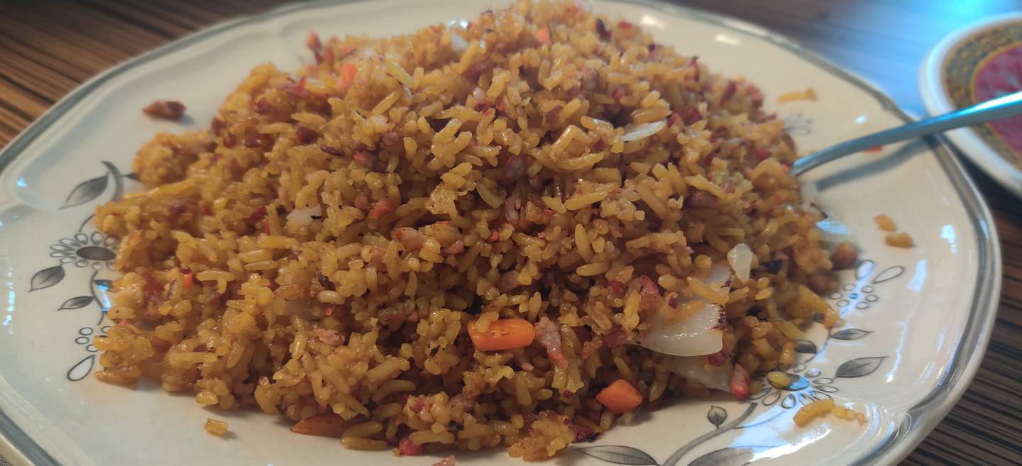 The pork fried rice at Ren's in Sycamore.