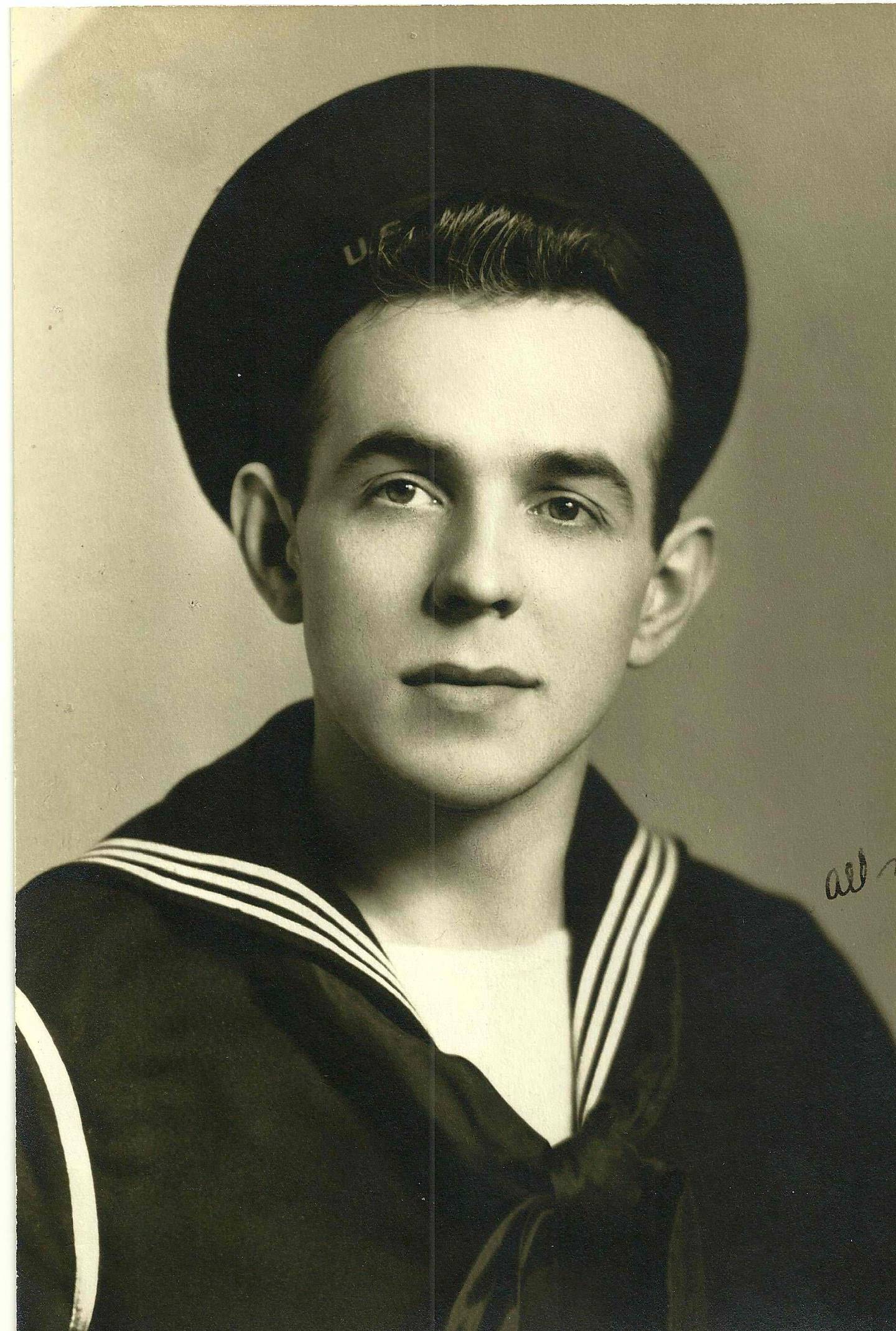 A photo of WWII Veteran Don Johnson during his time of service in the U.S Navy