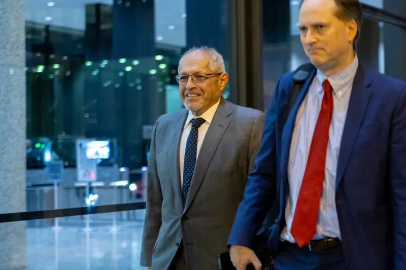 Fidel Marquez leaves the Dirksen Federal Courthouse