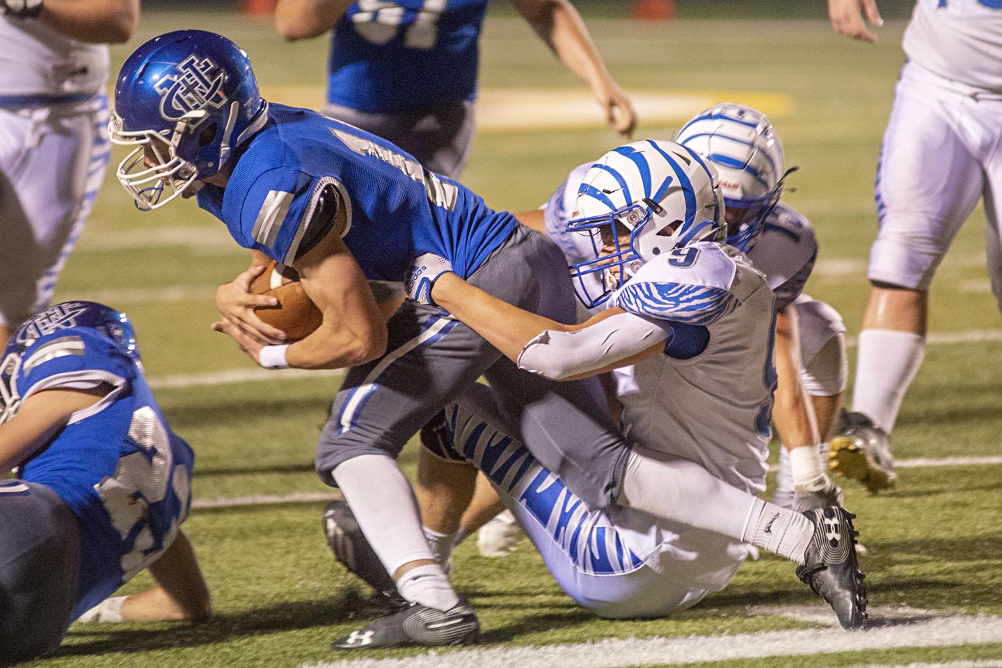 Newman’s Carter Rude runs the ball Friday, Sept. 30, 2022 against Princeton.
