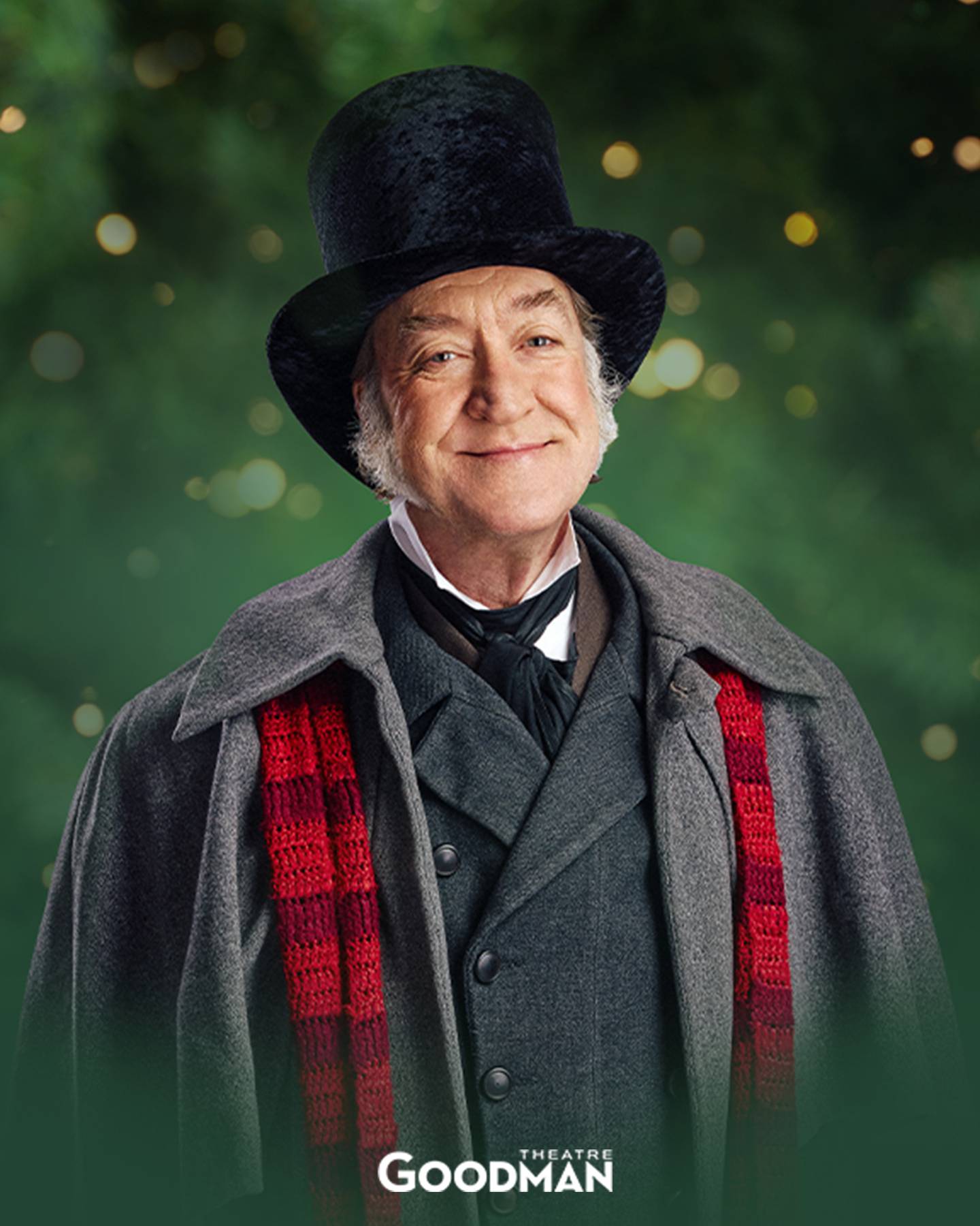 Christopher Donahue (Scrooge, shown) [[not shown is Ava Rose Doty of Downers Grove (Tiny Tim)]] in 2024 production of "A Christmas Carol" at Goodman Theatre in Chicago.