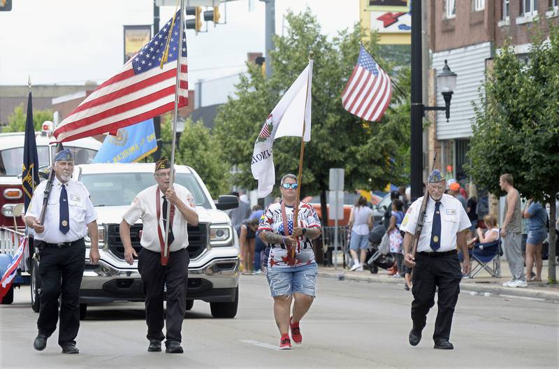 Members of the American Legion and VFW lead Streator’s Independence Day parade Sunday, July 2, 2023.