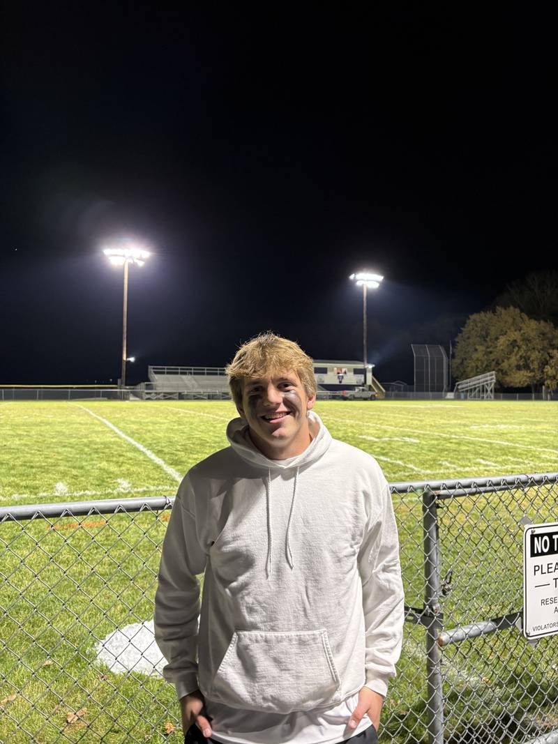 Wilmington senior RB Kyle Farrell finished with eight carries, 86 yards and one 15 yard touchdown through the air as the Wildcats cruised to a 56-18 victory over Streator.