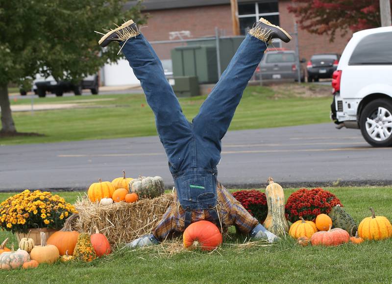 This scarecrow is located at LCN on Wednesday, Oct. 11, 2023 in Princeton. The scarecrow is part of  the Princeton Area Chamber of Commerce's Scarecrow Fest.