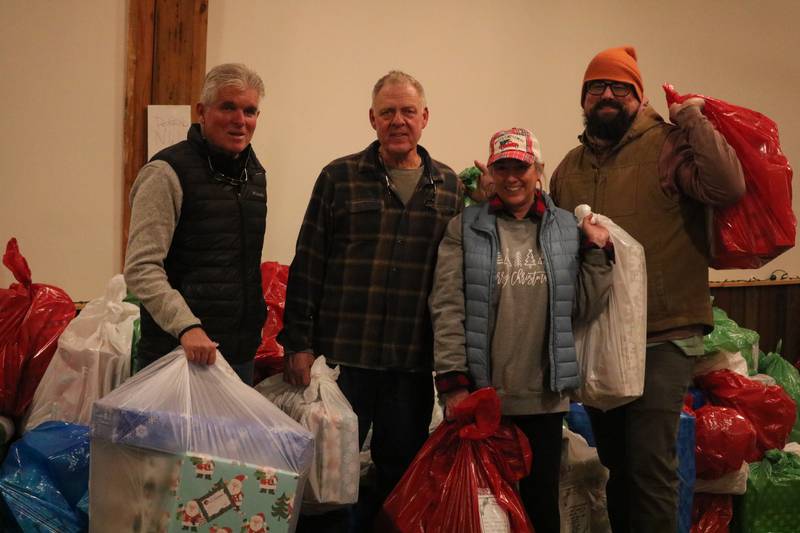 Members of Goodfellows were on hand for gift wrapping Wednesday, Dec. 21, 2022 at Blumen Gardens in Sycamore.
