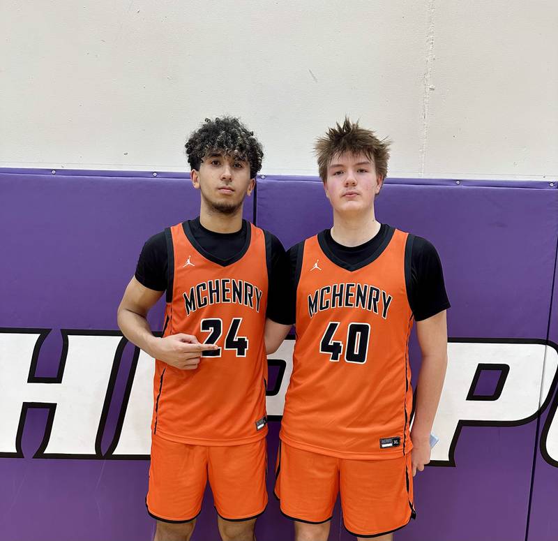 McHenry's Adam Anwar and Nate Ottaway (left to right) combined for 29 points and 11 rebounds during the team's 47-38 win over Hampshire on Tuesday.
