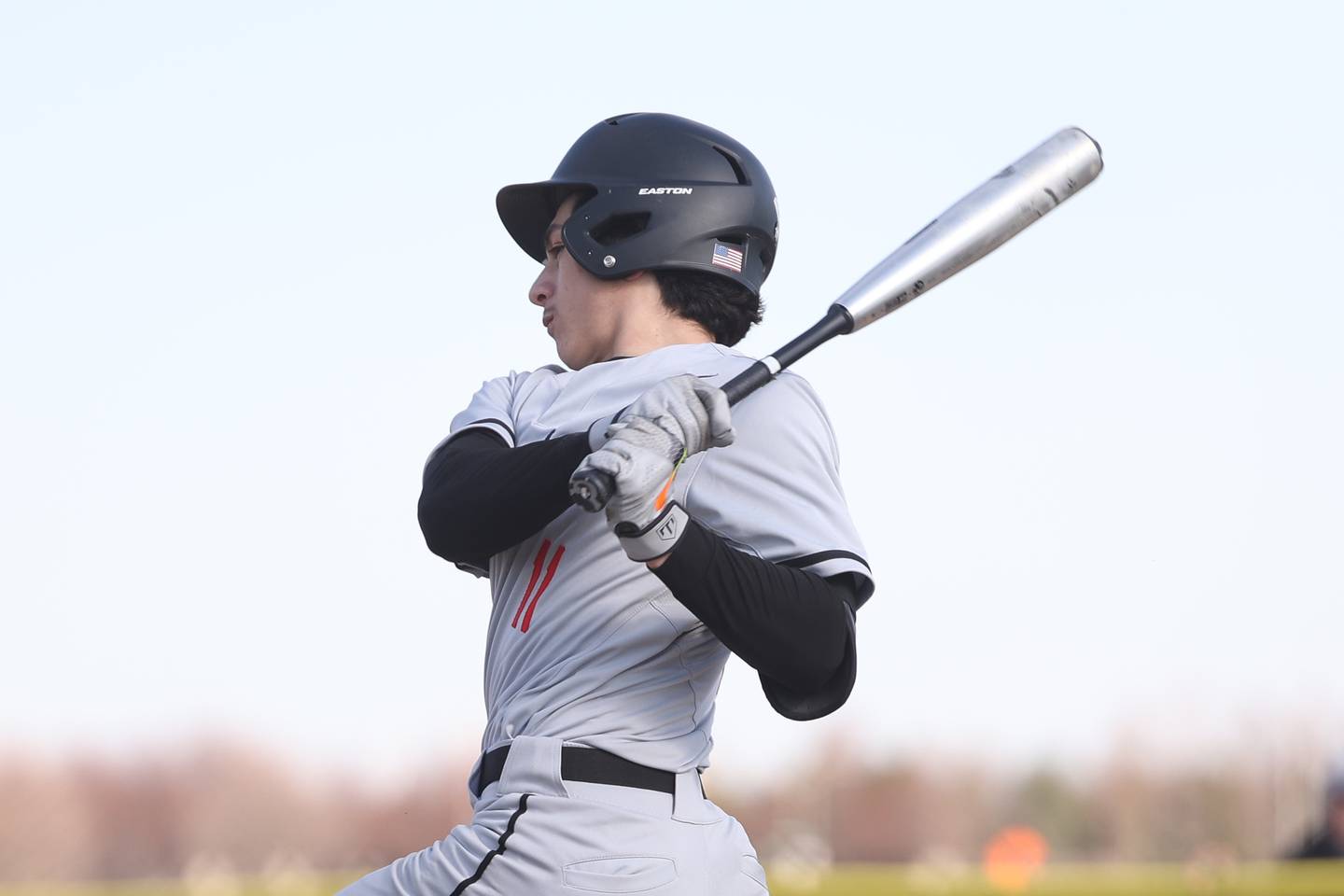 Bolingbrook’s Marvin Guzman connects against Plainfield East on Monday, March 27, 2023.