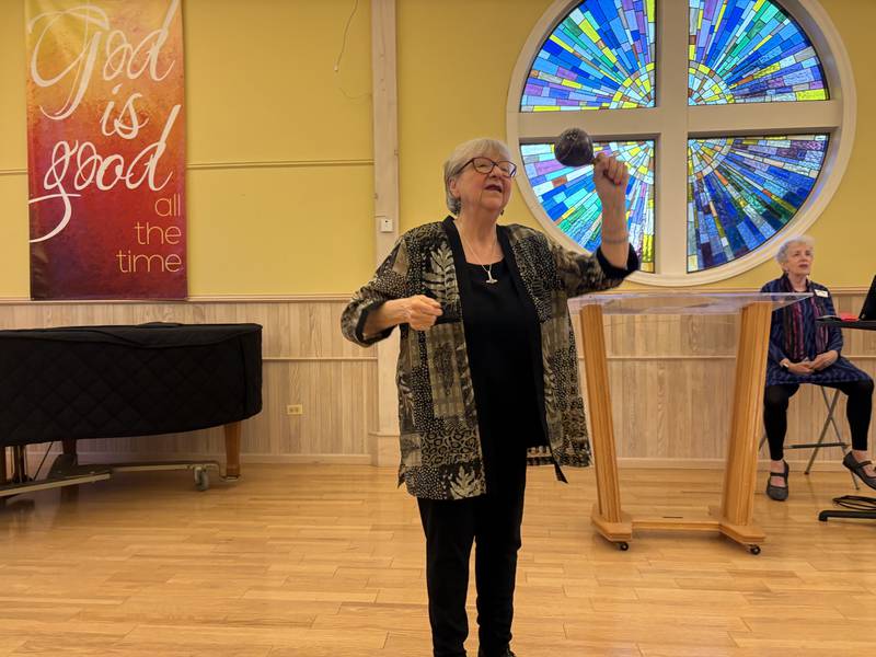 Tricia Alexander performs during FaithBridge's Thanksgiving program Nov. 23, 2025 in Crystal Lake.