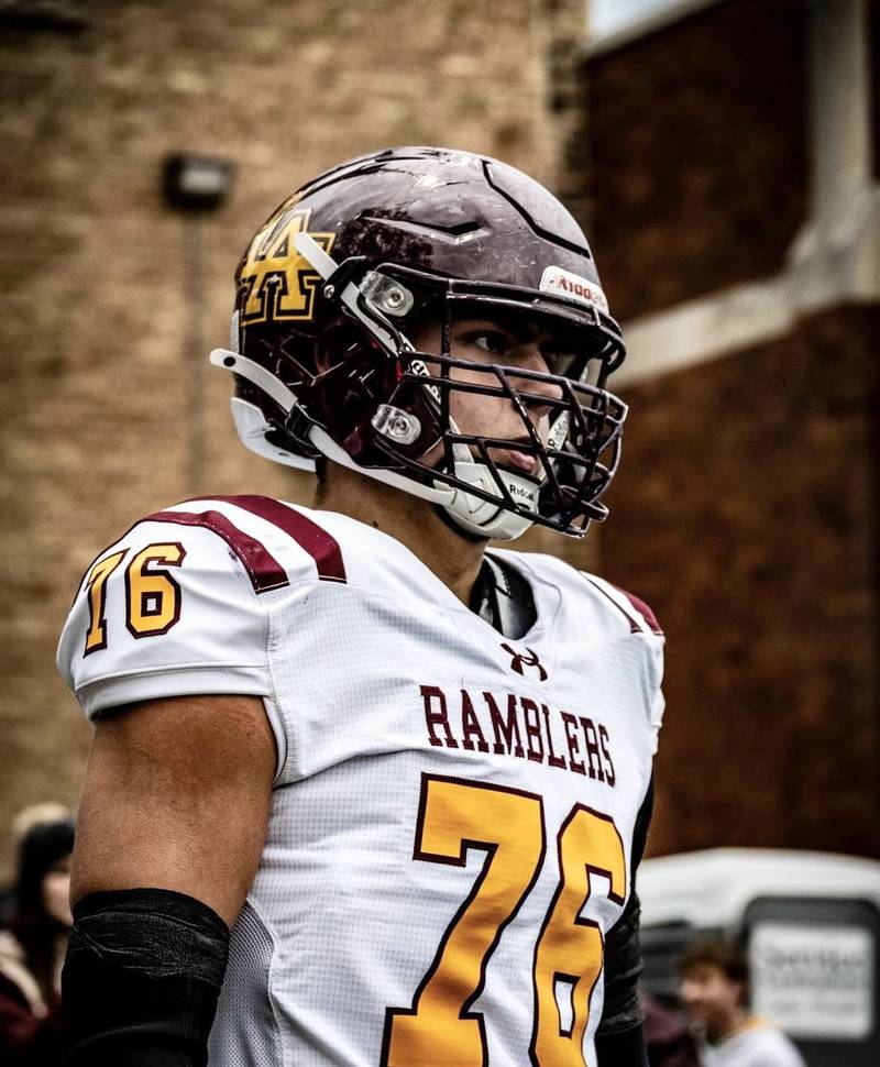 Loyola's Tommy Fraumann has committed to play football at Michigan next year.