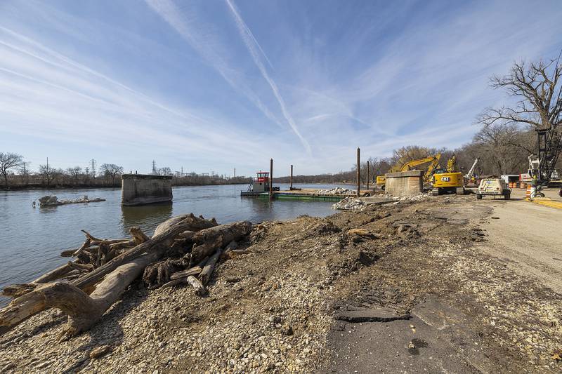 Work continues at Page Park Tuesday, March 11, 2025, for Project Rock.
