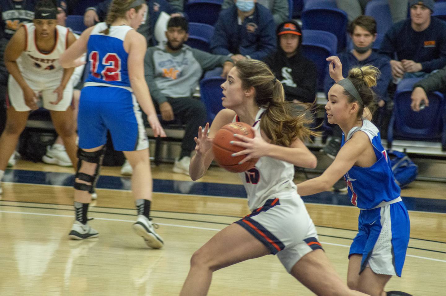 Former Nazareth star Franchesca Metz (with ball) is a key player for a Morton College team that has won its second consecutive Region IV Tournament and will start play at the  NJCAA Division II National Tournament on Tuesday in Port Huron, Mich.