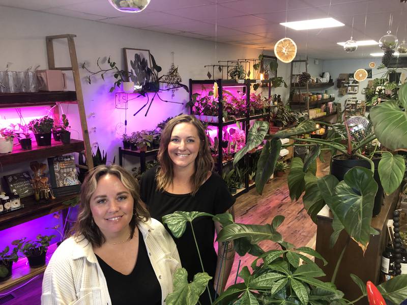 Kristina "Dolly" Bates, left, and Jennifer Needham opened Verdant Sol in downtown McHenry during the height of COVID-19. They founded McHenry's Full Moon Market in 2020, too.