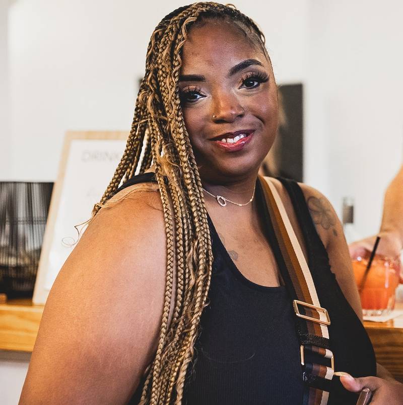 Jasmine Dejournette, 31, of DeKalb, shown here in this Oct. 26, 2024, photo provided by her brother Kevin Catlin. The photo is from when Jasmine was in Catlin's wedding in Michigan. Dejournette was killed Jan. 7, 2024. Police arrested a man charged in her death Jan. 9, 2024.