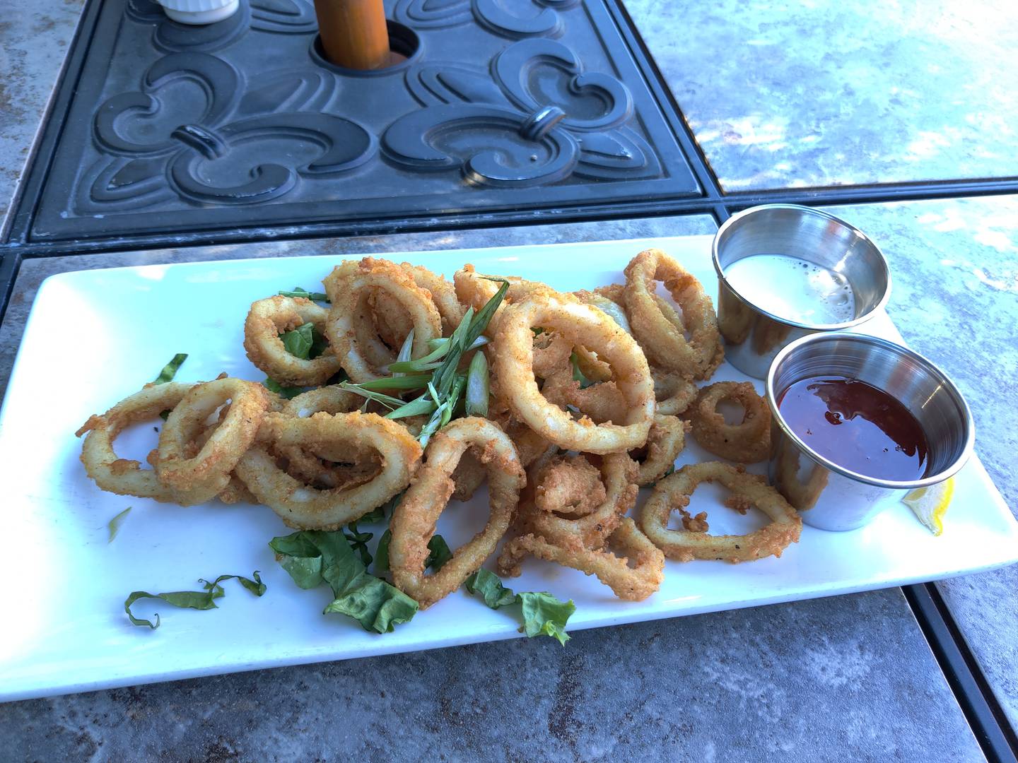 Asian calamari at FoxFire in Geneva.