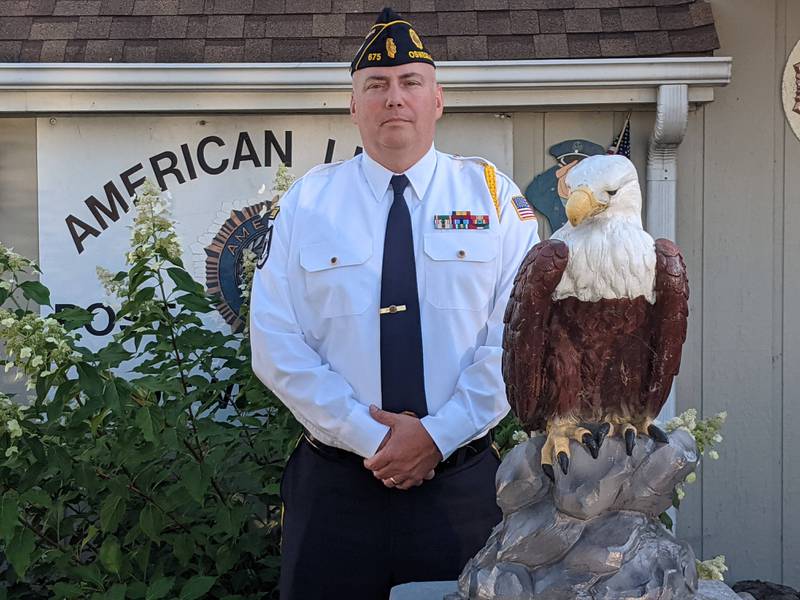Kris Kearns is starting his third year as commander of American Legion Post 675 in downtown Oswego.