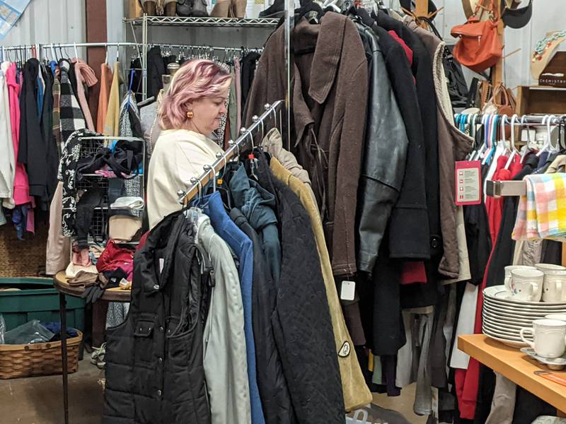 Big Life Community Church member Tammy Alvarado works at Grace Giving Joy's thrift store at 170 S. Adams St. in downtown Oswego.