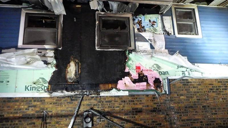 The aftermath of a fire at an unoccupied house in Antioch Wednesday, Dec. 15, 2021, that caused an estimated $300,000 in damage.