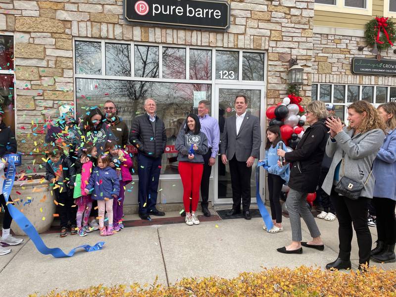 Pure Barre Geneva celebrated 10 years in business with a ribbon-cutting ceremony Nov. 20, 2023 at its 500 S. Third Street, Suite 123 location in Geneva.