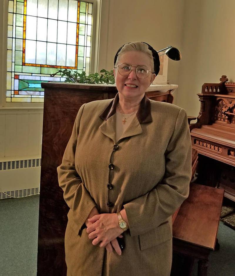 Gayle Haas of Aurora portrayed Corrie ten Boom, a Dutch Christian who helped save Jews during WWII, during the program "A Visit with Corrie" at the Chapel on the Green in Yorkville on Sunday, Oct. 21. The next event at the Chapel will be on Sunday, Nov. 11, for the eighth annual Veteran's Appreciation Program at 2 p.m.