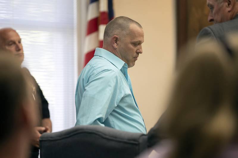 Matthew Herpstreith appears in Carroll County Circuit Court on Friday, May 9, 2025, in Mount Carroll.