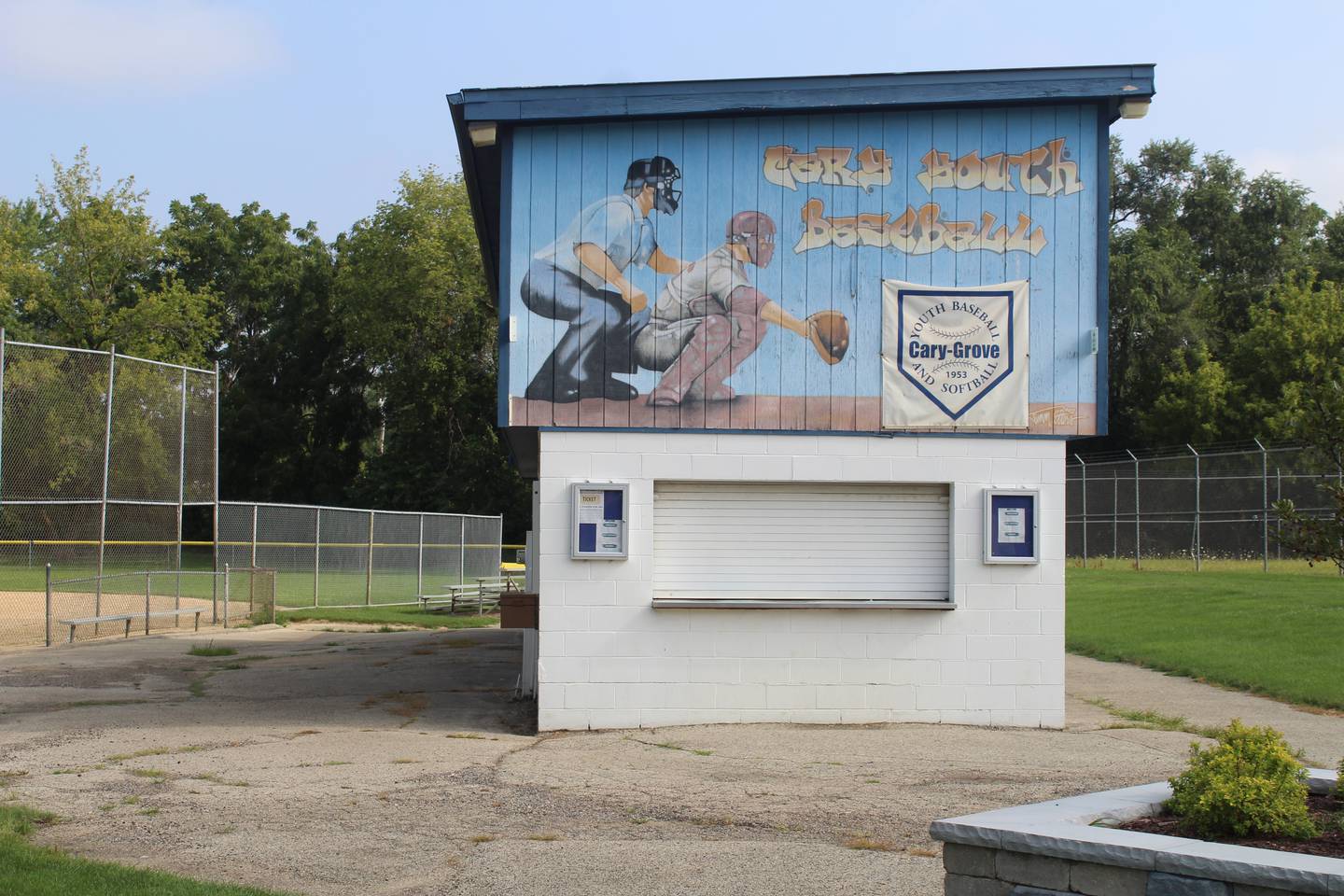 The Cary-Grove Youth Baseball and Softball league concession stand will be removed for the new District 26 transportation center.