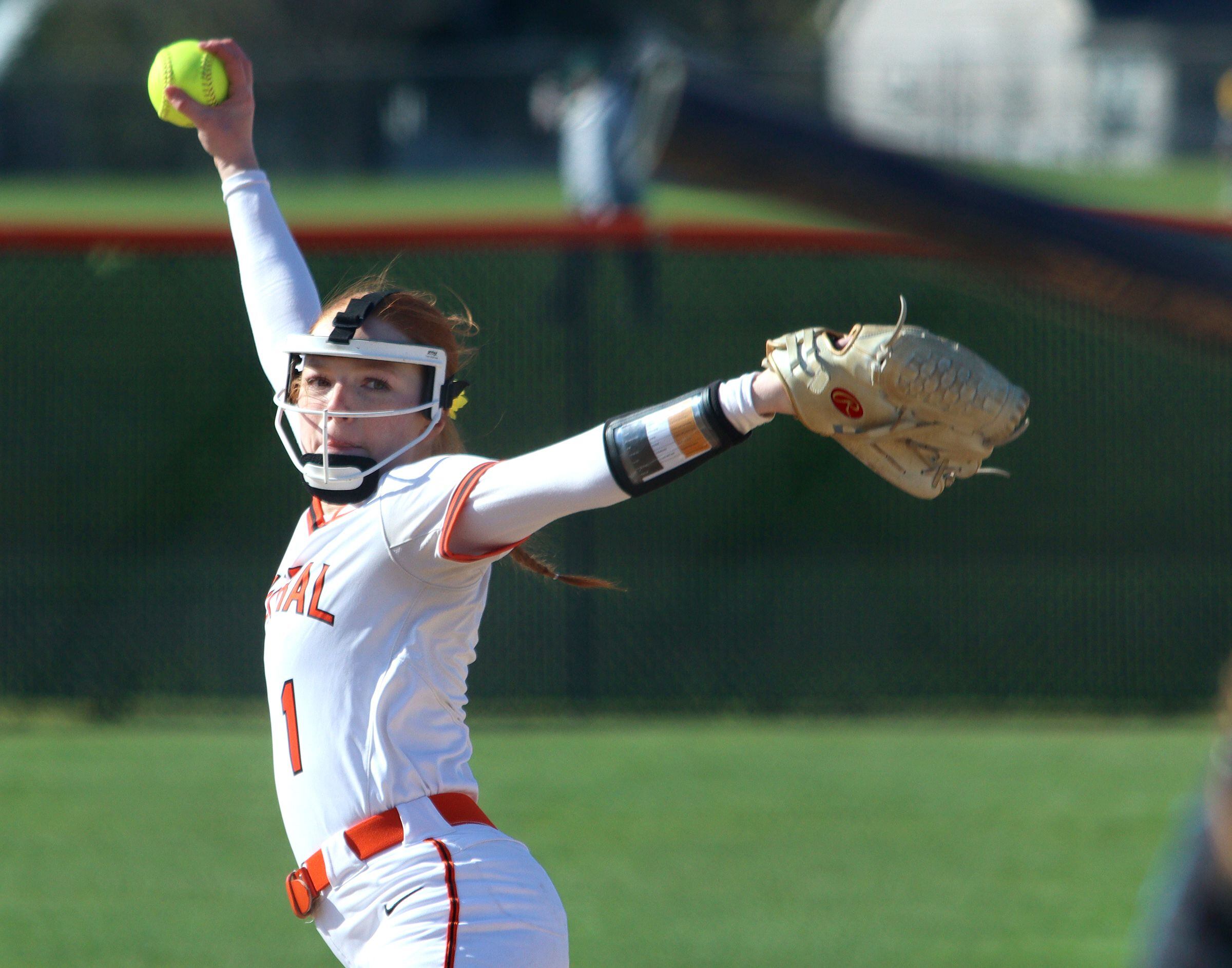 Crystal Lake Central’s Makayla Malone delivers a pitch against Woodstock North Friday in Crystal Lake.