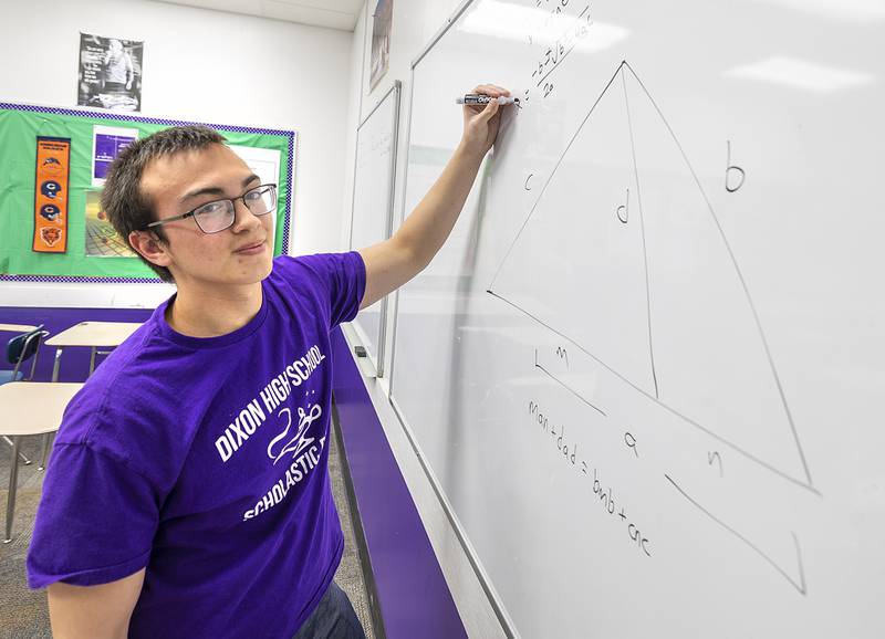 Name: Sebastian Seibel
DHS Junior.
Knowledge Strength: Math/History
Favorite question: Rotate the ordered pair (√2,√2) by 135 degrees counter-clockwise.
Answer: (-2,0).
