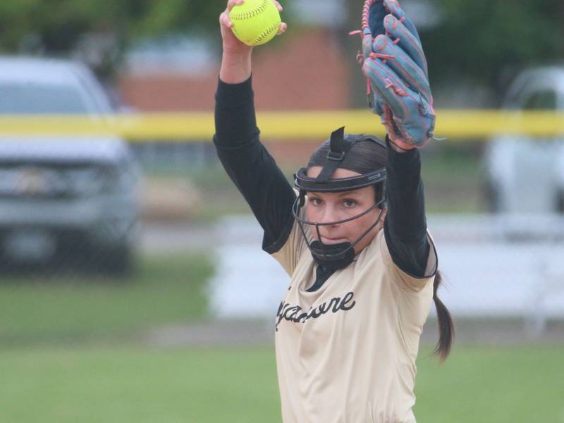 Bella Jacobs pitches Sycamore softball past Ottawa, to Interstate 8 title