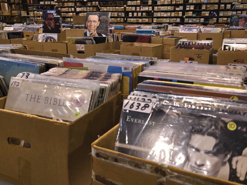 Customers can shop a warehouse floor featuring thousands of LPs, 12-inch dance singles, CDs and cassettes at Horizons Music in Mendota. It's recommended to call 815-539-3775 before arrival to confirm a visit.
