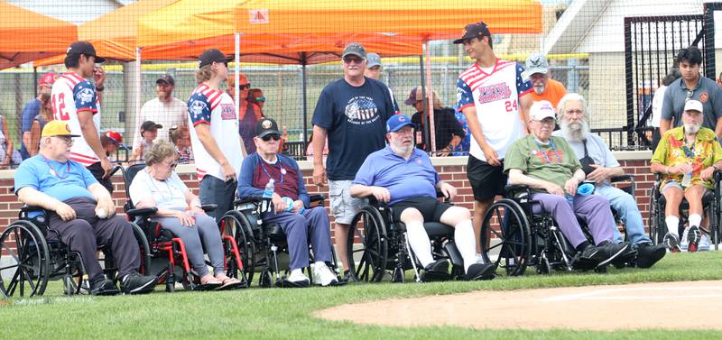 Veterans were honored on Wednesday, July 3, 2024 in Schweickert Stadium at Veterans Park in Peru. The Pistol Shrimp held their annual Salute to Veterans honoring local members who served in the military.