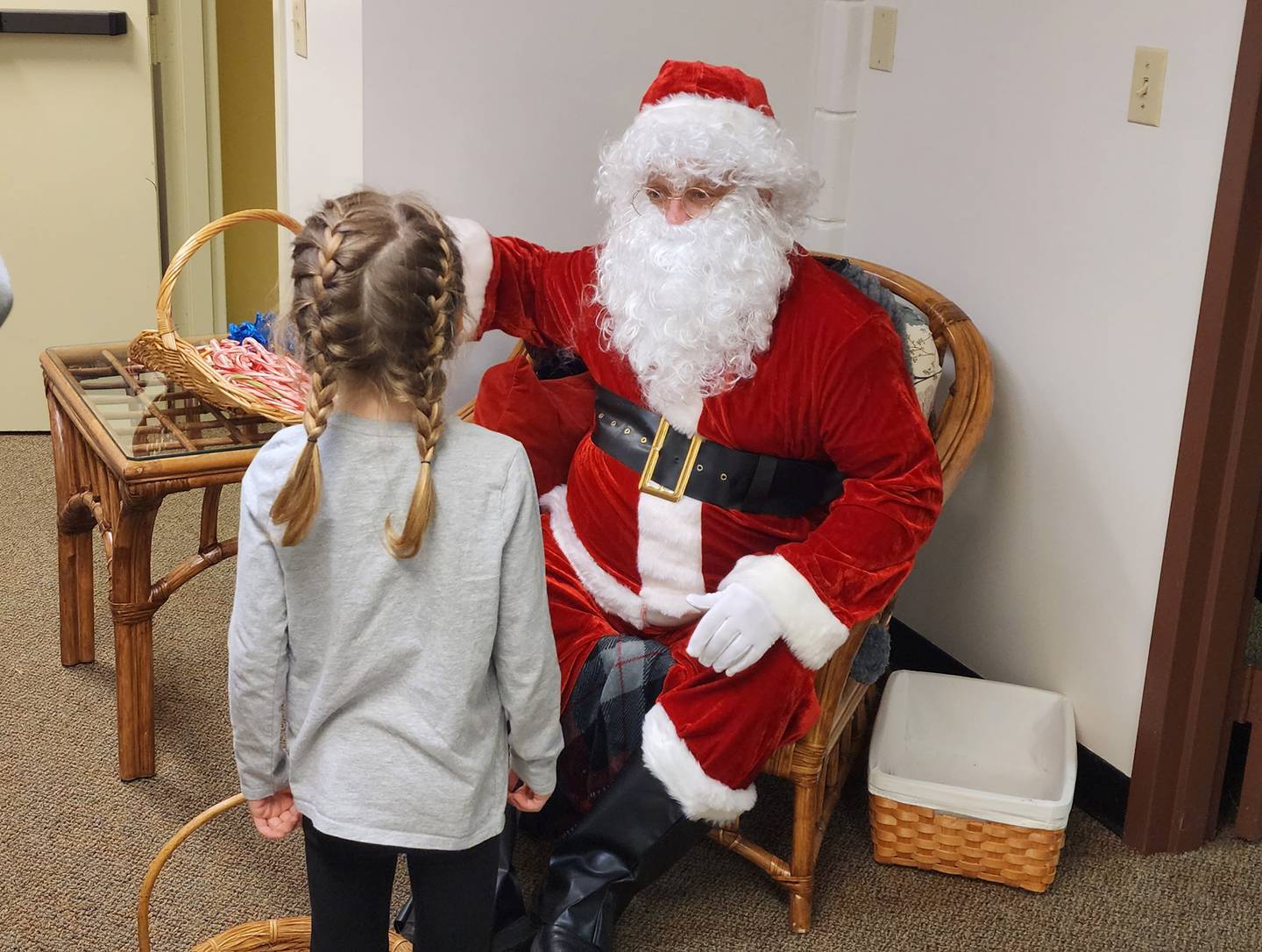 After the kids purchased their items they were then given a chance to meet Santa before having the opportunity to wrap the gifts they picked out on their own.