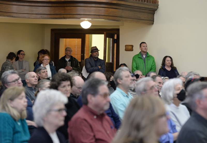 The La Grange Village Hall was at capacity during a town hall meeting with U.S. Rep. Sean Casten, D-Downers Grove, on Saturday Jan 21, 2023.